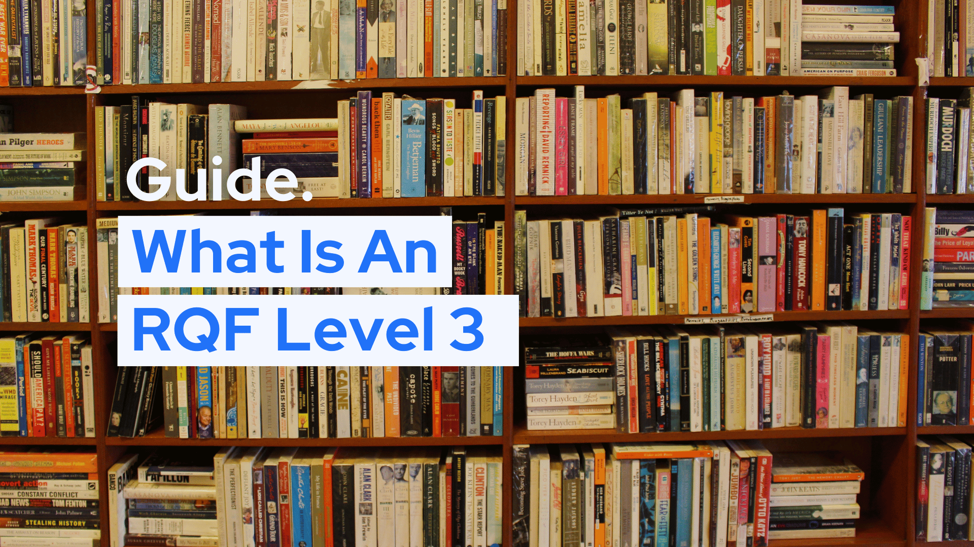 What is an RQF Level 3 Qualification?